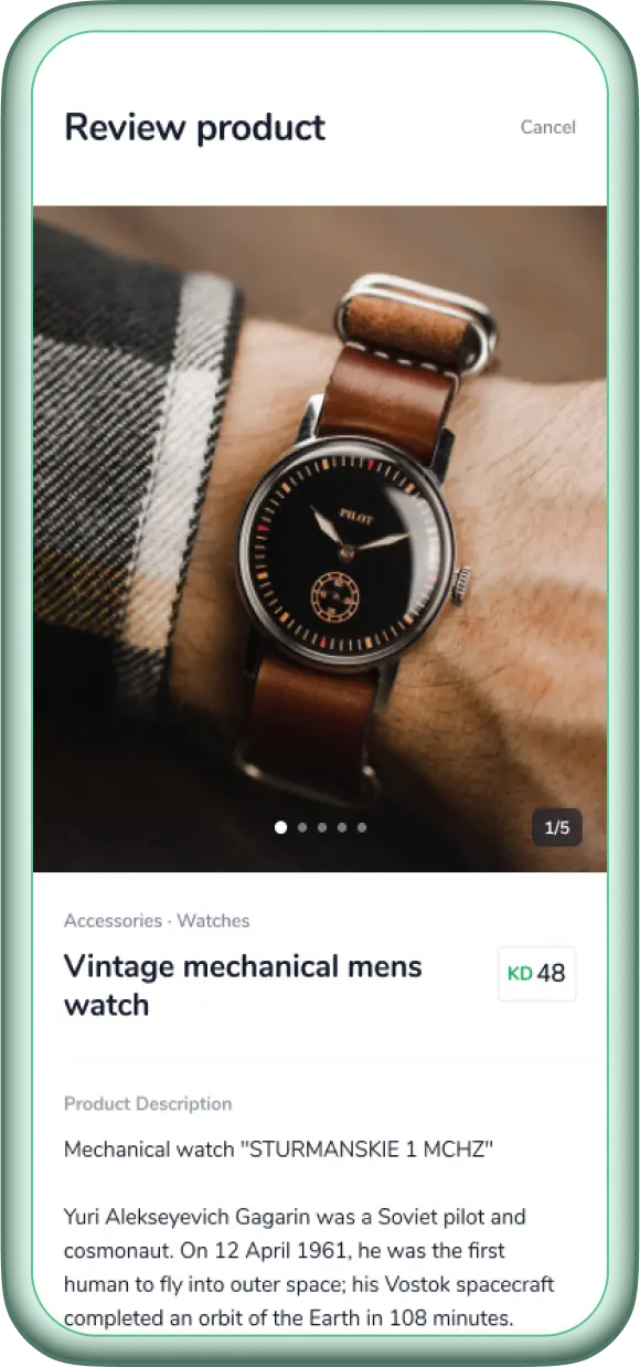 Review product